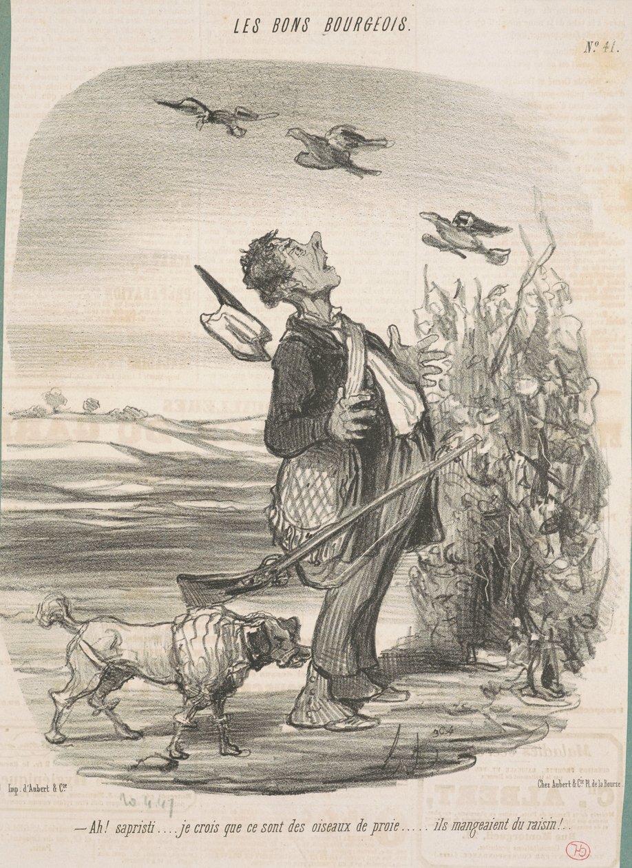 Ah! ... I Think They Are Birds of Prey... by Honoré Daumier
