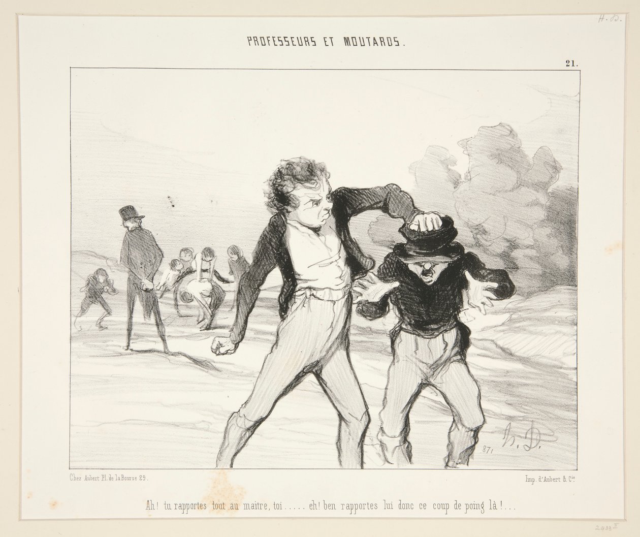 Ah! You report everything to the master? - #21 of Teachers and Brats by Honoré Daumier