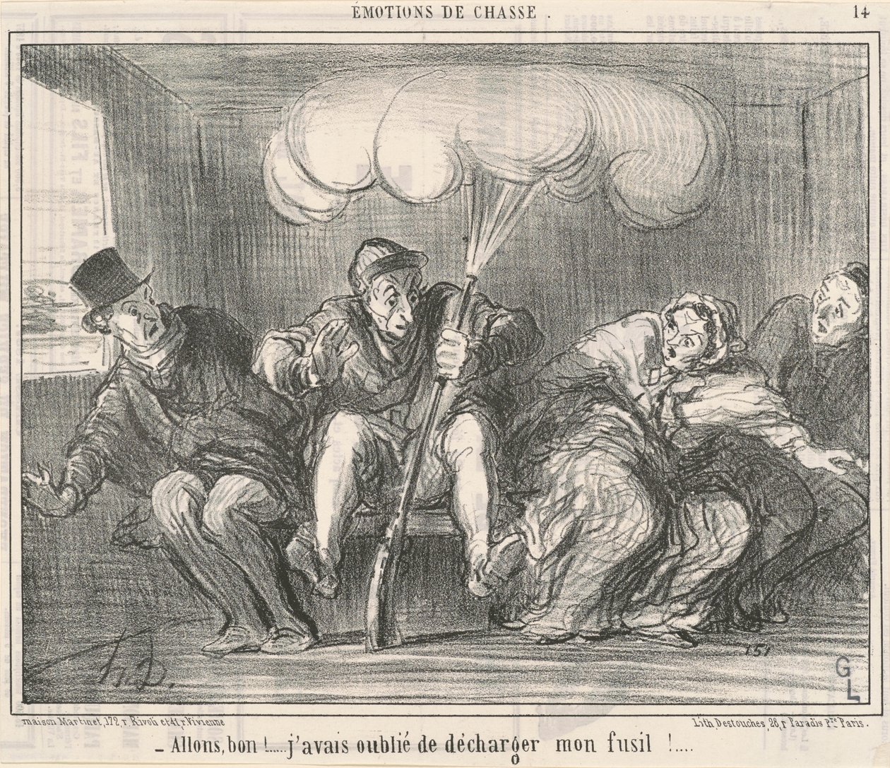 Oh Well! I Forgot to Unload My Rifle! by Honoré Daumier