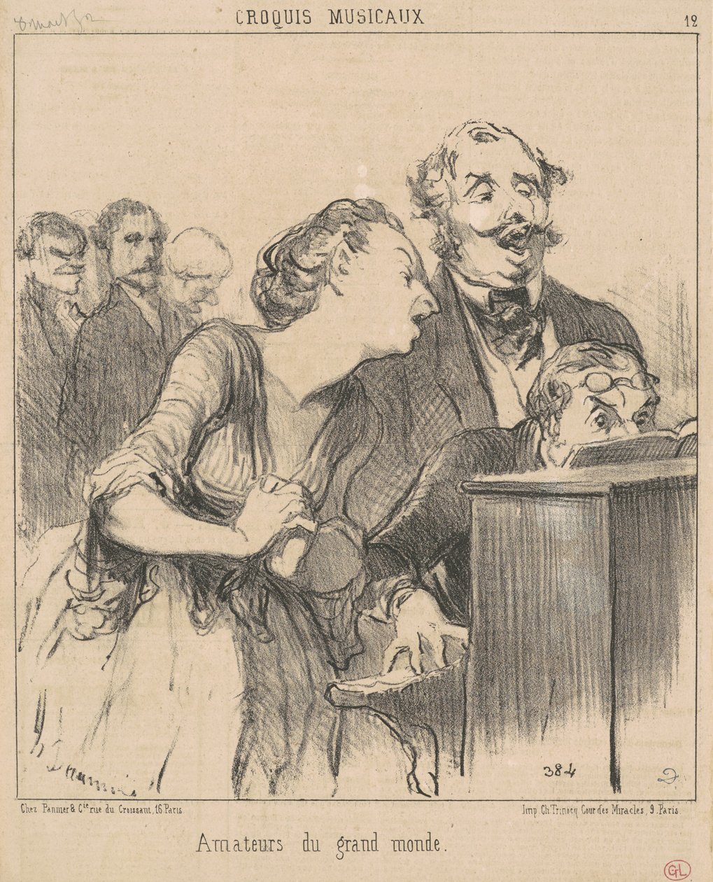 Lovers of the High Society by Honoré Daumier