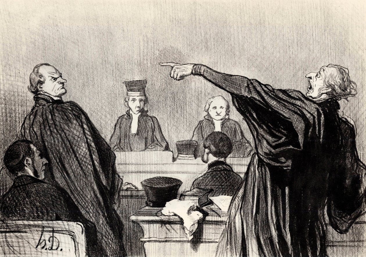 An Advocate Who is Evidently Fully Convinced, 1845 by Honoré Daumier