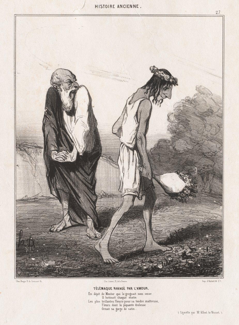 Ancient History: Pl. 27, Telemachus Ravaged by Love by Honoré Daumier