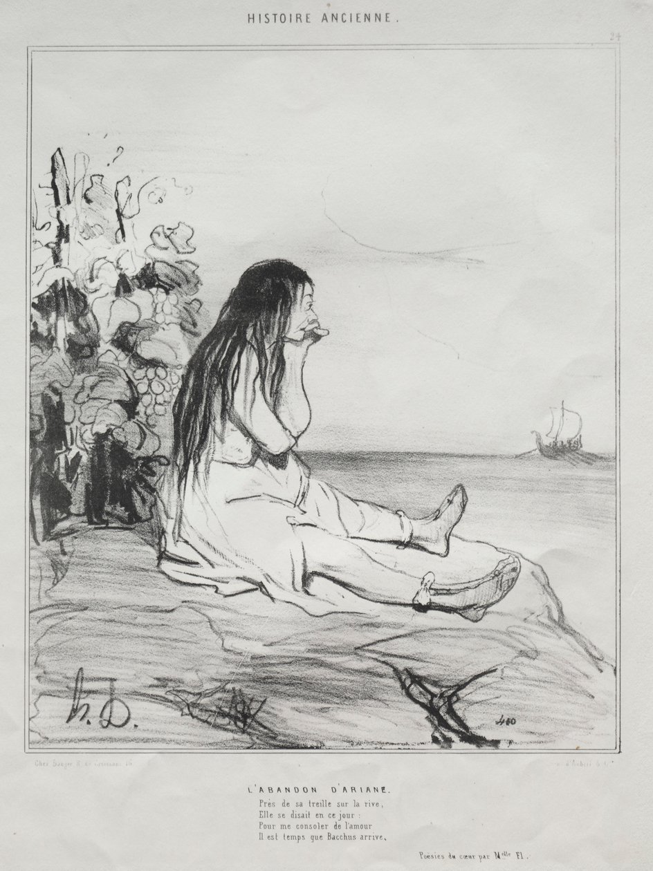 Ancient History, Plate 24: The Abandonment of Ariadne by Honoré Daumier