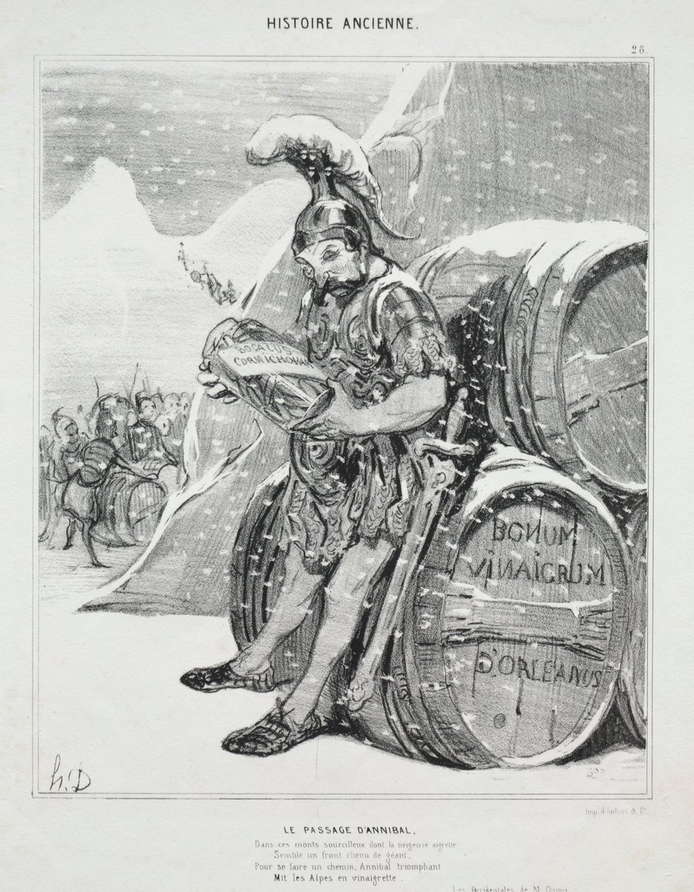 Ancient History, plate 28: The Passage of Hannibal by Honoré Daumier
