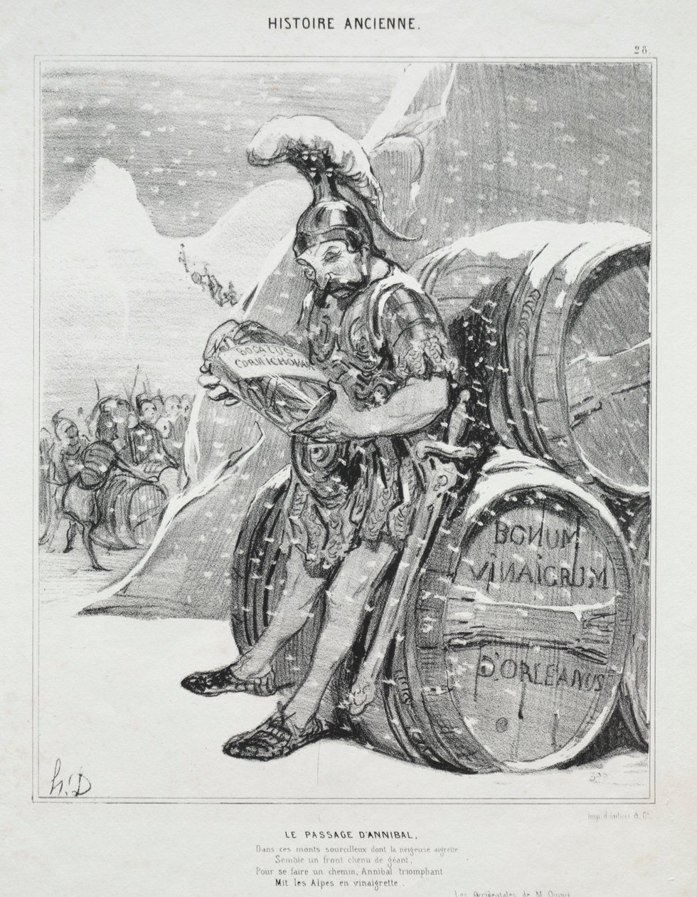 Ancient History, Plate 28: The Passage of Hannibal by Honoré Daumier