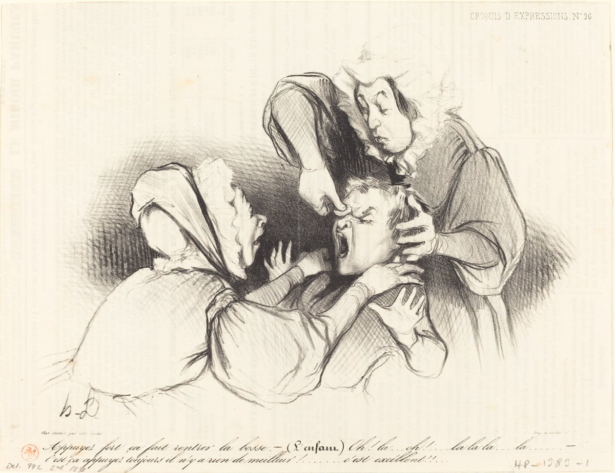 Press Hard, It Makes the Bump Go In... by Honoré Daumier