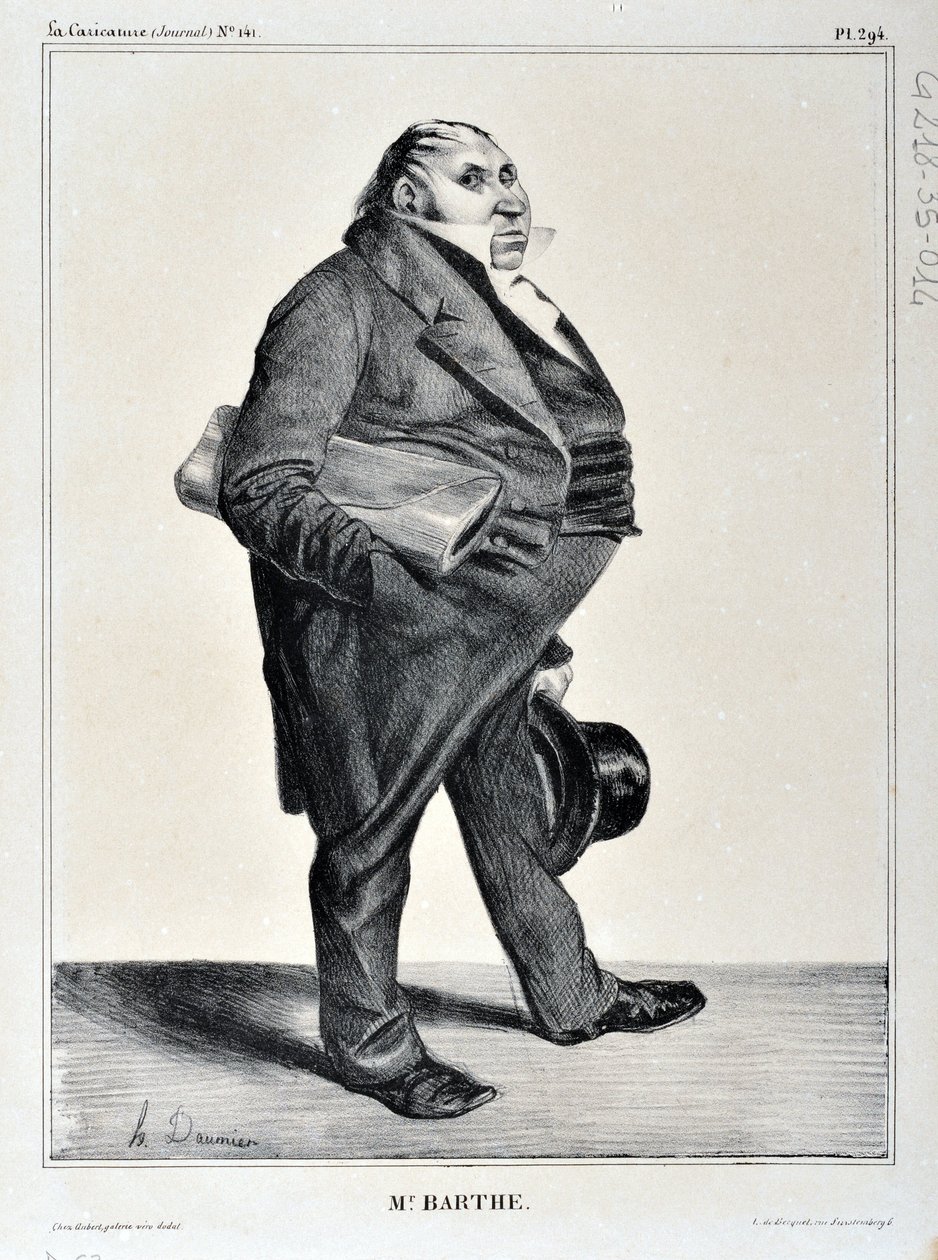 Celebrities of Caricature: M. Barthe by Honoré Daumier