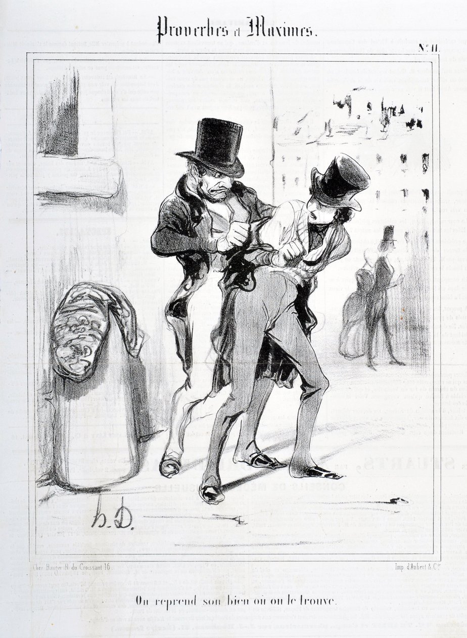 Artwork by Honore Daumier. Series 