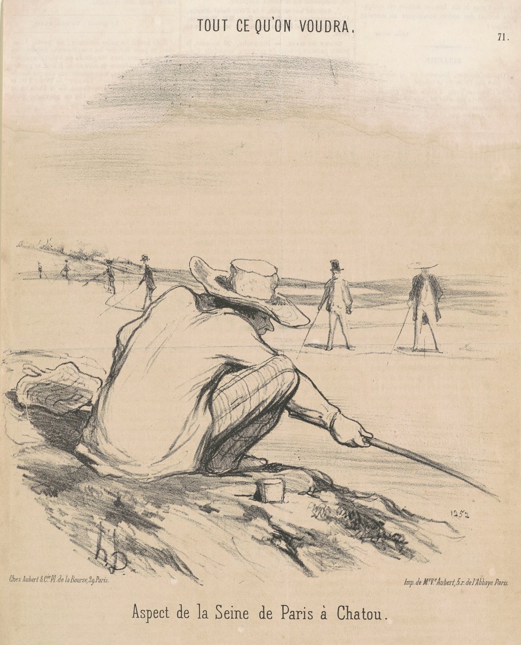 Aspect of the Seine from Paris to Chatou by Honoré Daumier