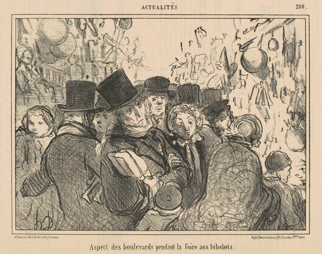 Aspect of the Boulevards During the Trinket Fair by Honoré Daumier