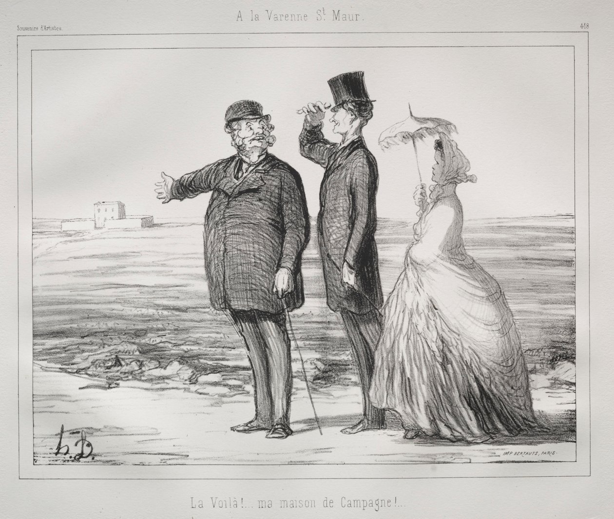 At Varenne, Saint-Maur by Honoré Daumier