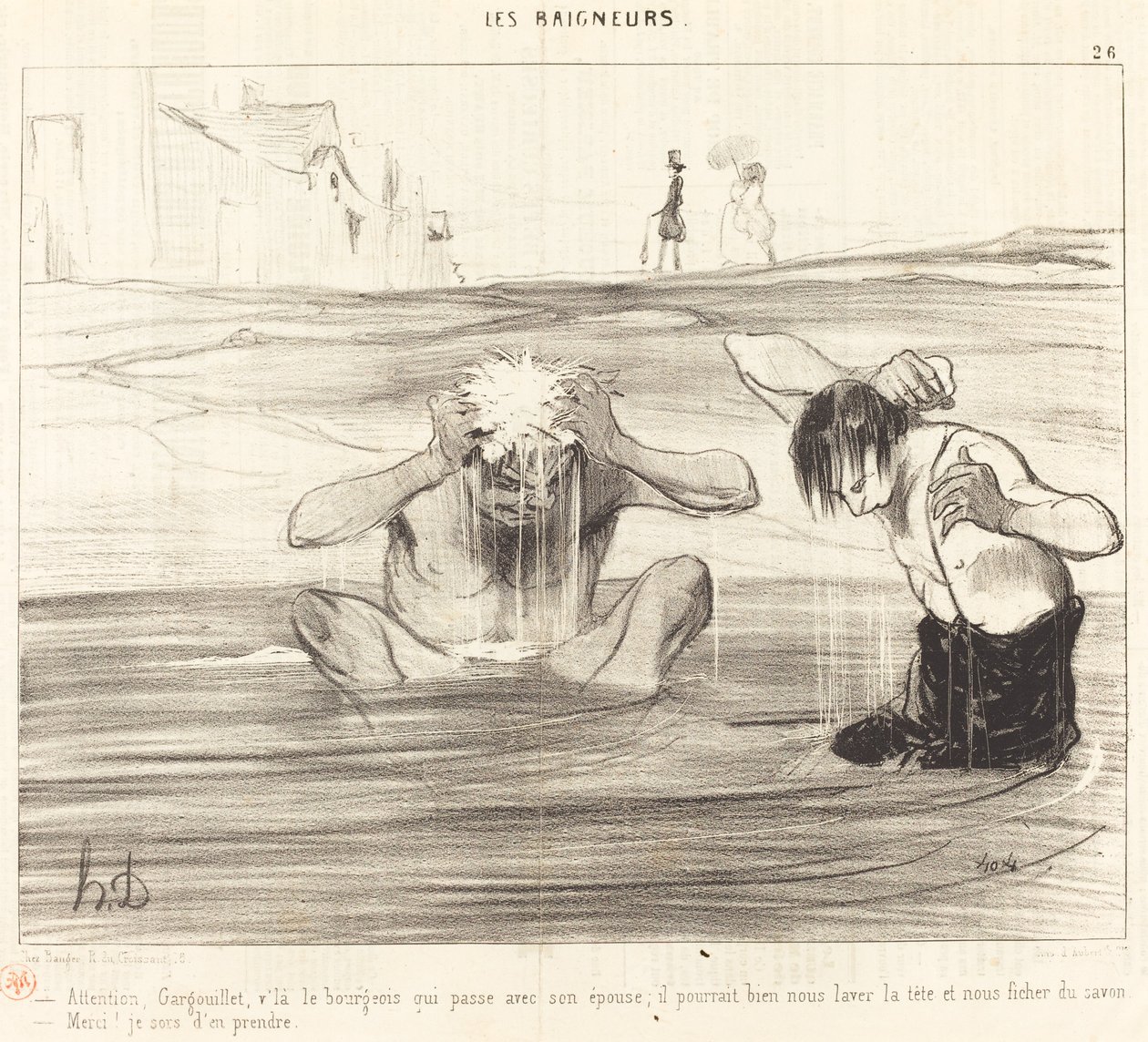 Attention, Gargouillet, here comes the bourgeois... by Honoré Daumier