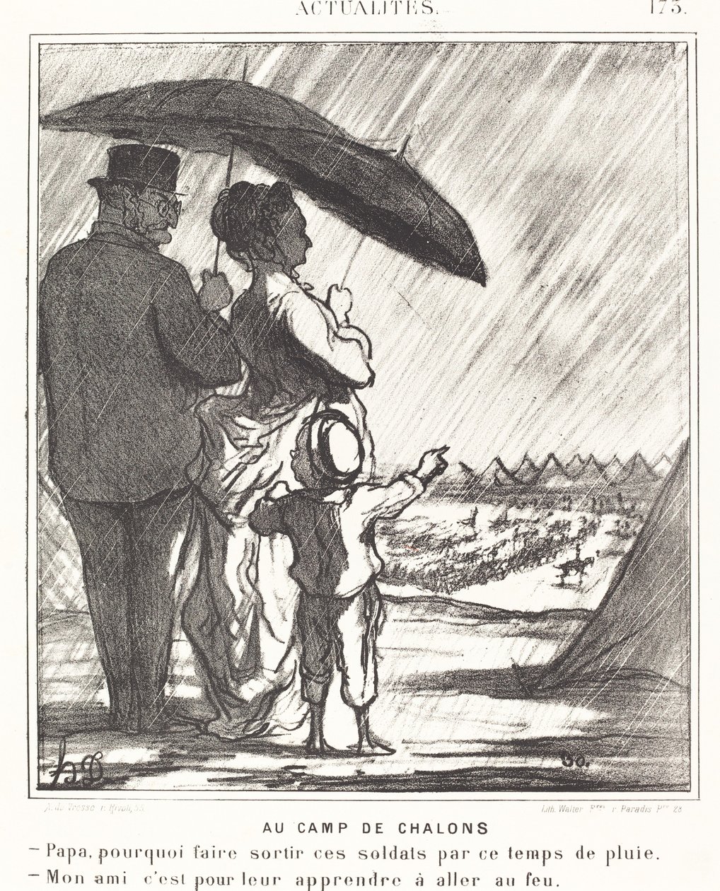 Au Camp de Chalons by Honoré Daumier