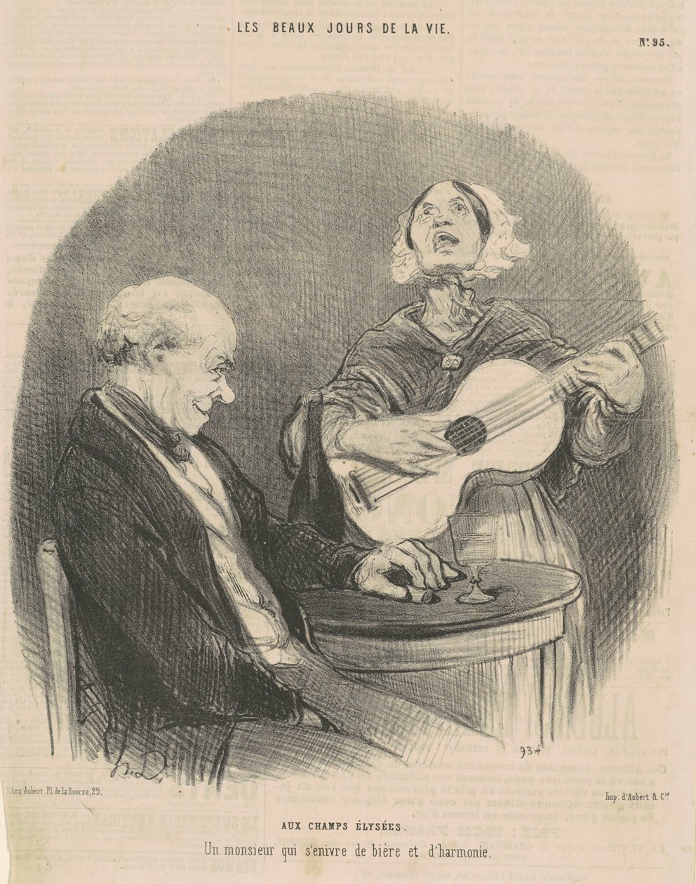 At the Champs-Elysées by Honoré Daumier