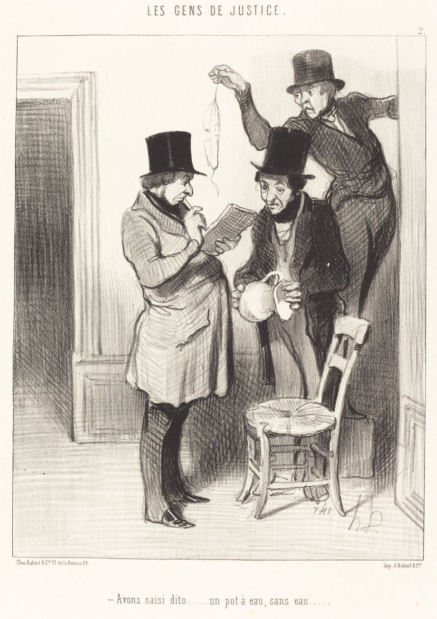 We seized dito... a water pot, without water by Honoré Daumier