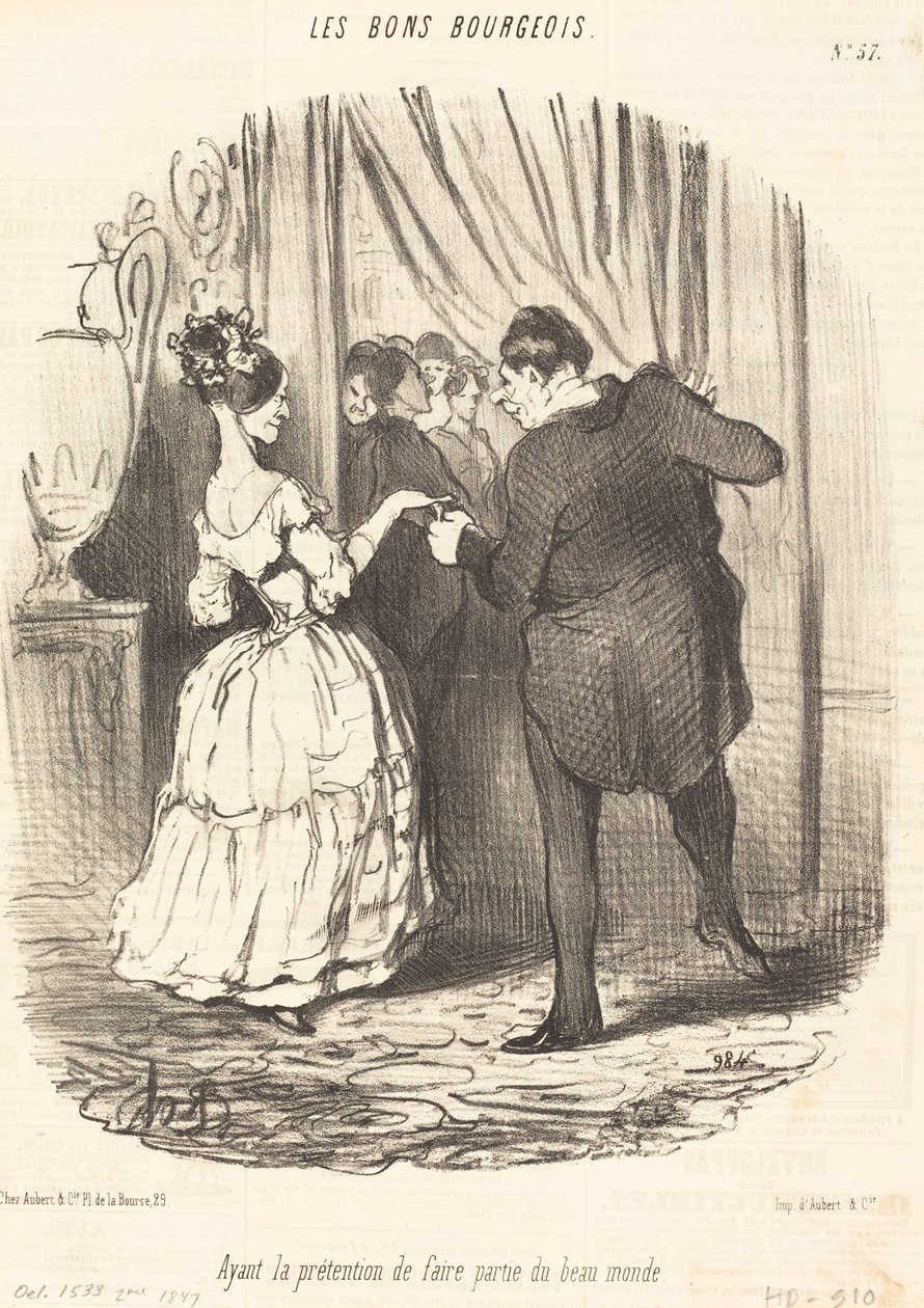 Pretending to Be Part of High Society by Honoré Daumier