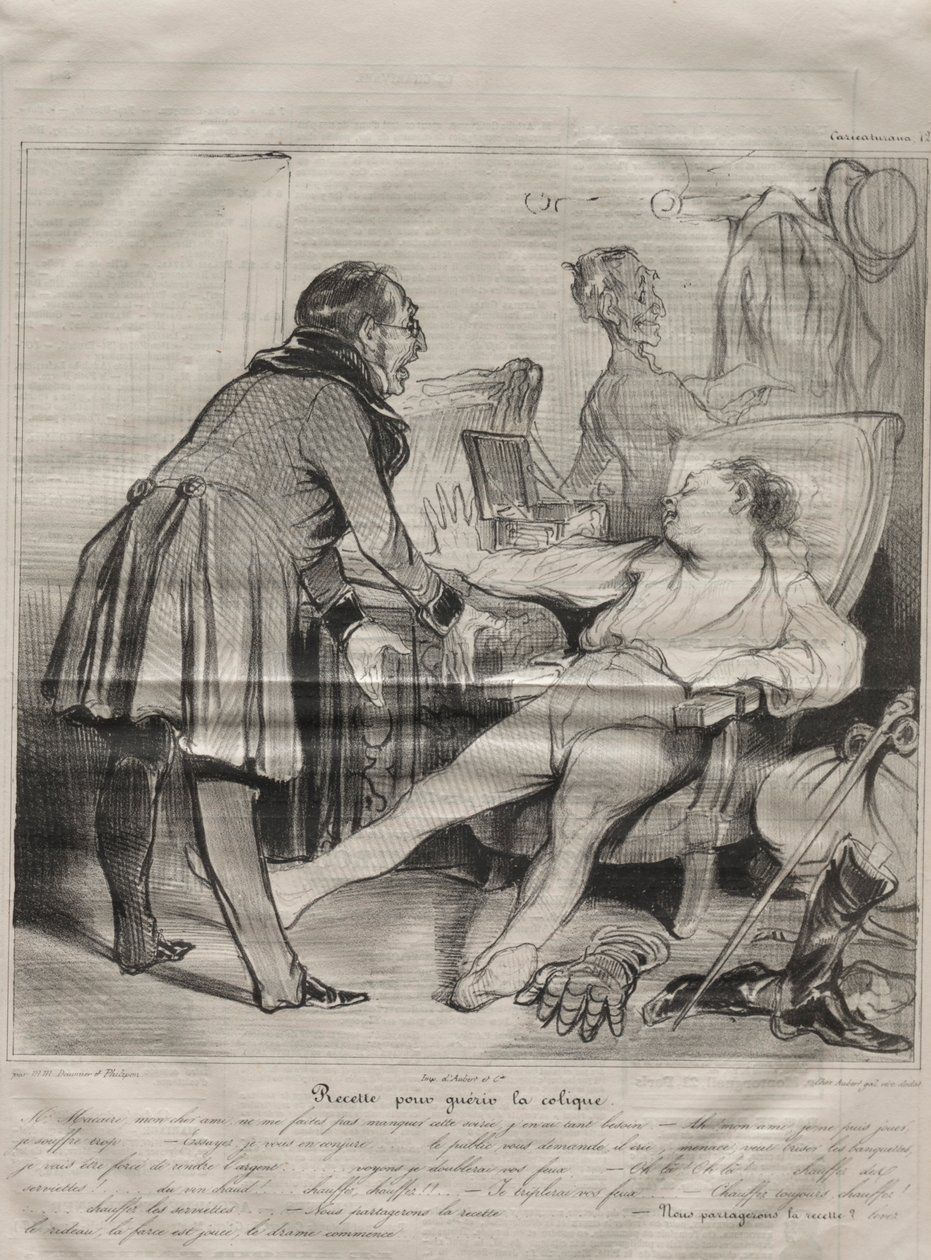 Caricaturana, Plate 72: Recipe to Cure Colic by Honoré Daumier