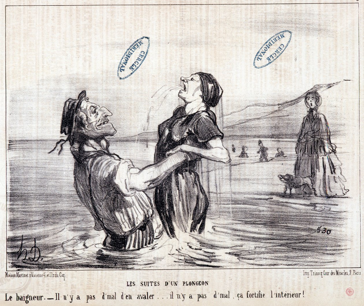 Cartoon about tourists on vacation. Series 