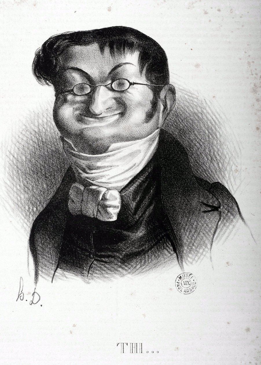 Cartoon by Adolphe Thiers, French Statesman. Drawing by Honore Daumier. Arbaud Museum. by Honoré Daumier