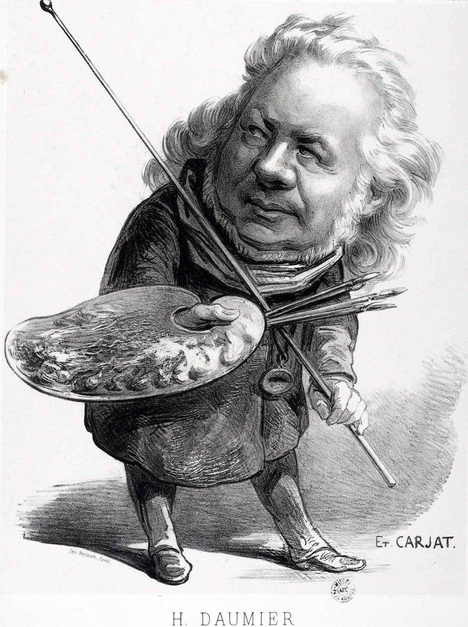 Cartoon by Honore Daumier, French Engraver, Painter and Sculptor. Carjat Engraving. Arbaud Museum by Honoré Daumier