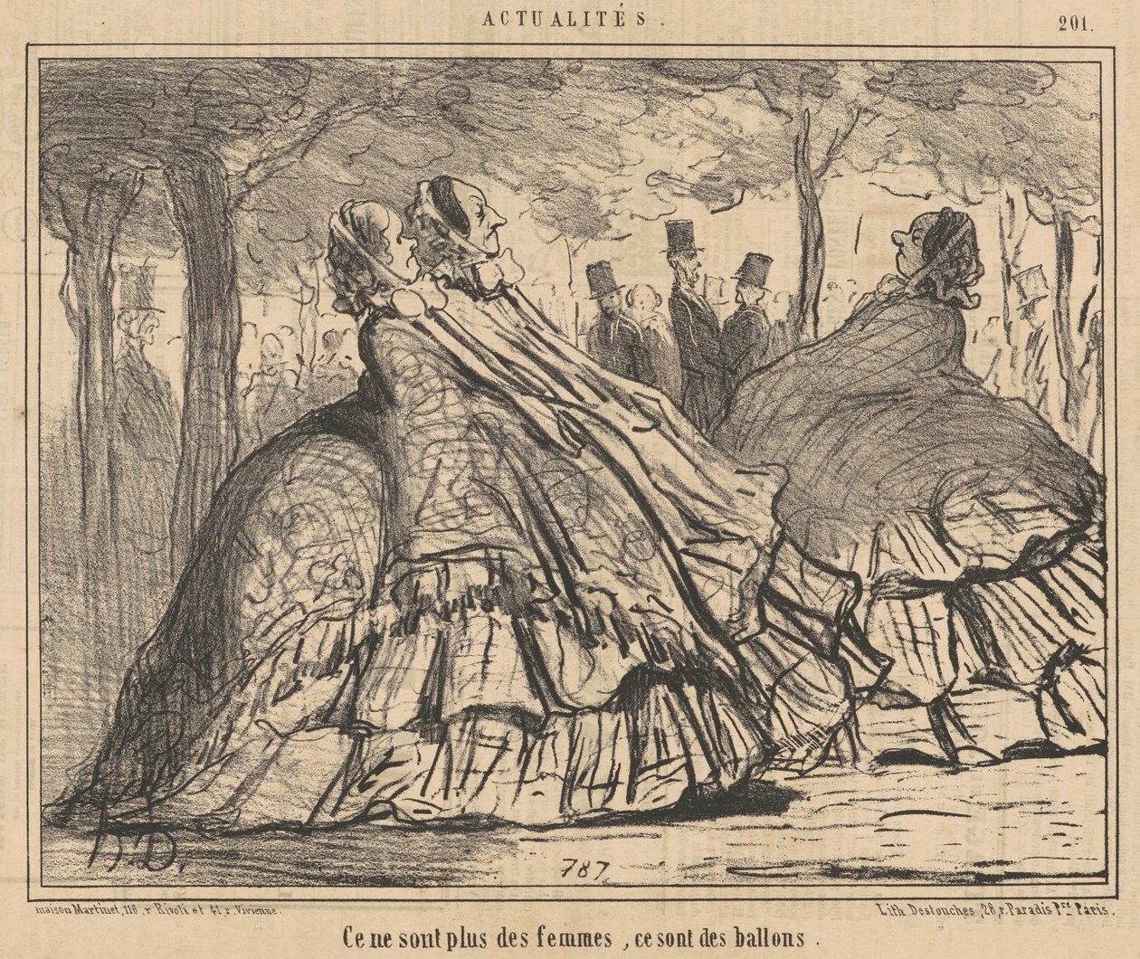 They Are No Longer Women, They Are Balloons by Honoré Daumier