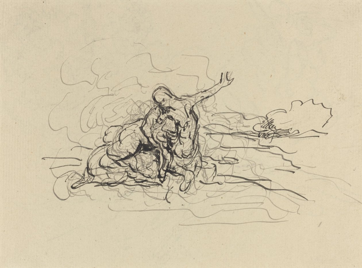 Centaur Carrying Off a Woman by Honoré Daumier