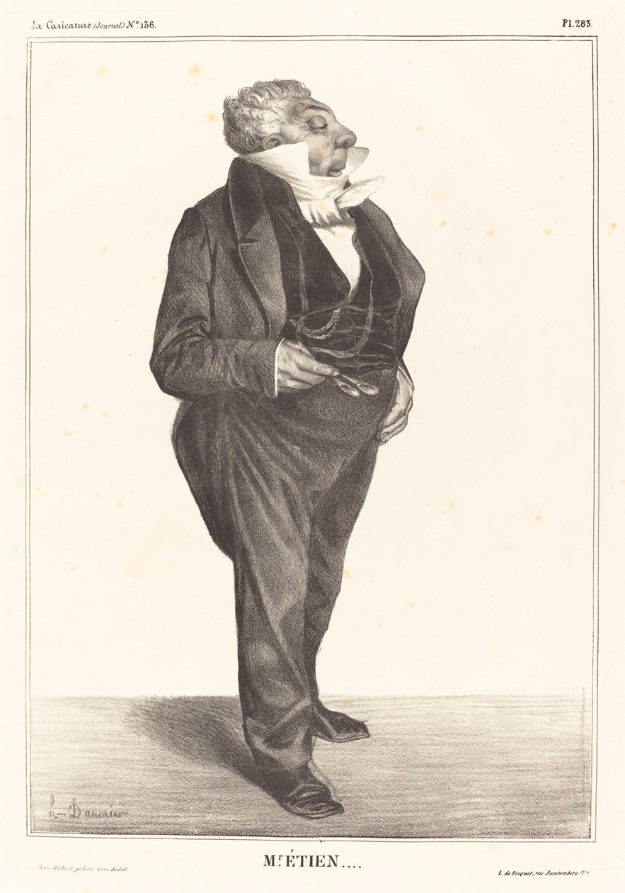 Charles Guillaume Étienne by Honoré Daumier
