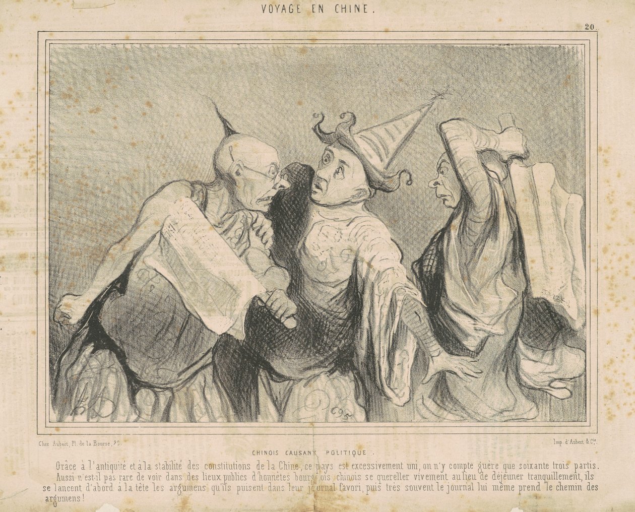 Chinese Discussing Politics by Honoré Daumier