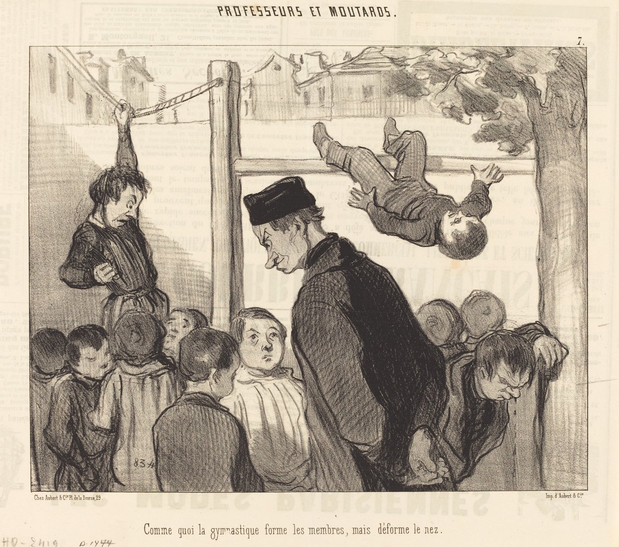 How Gymnastics Shape the Limbs by Honoré Daumier
