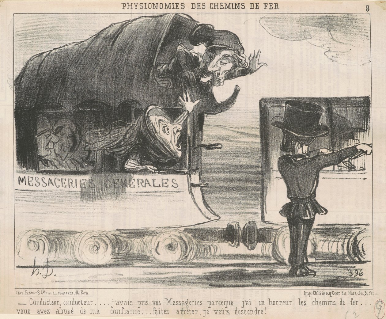 Conductor... I had taken your messengers... by Honoré Daumier