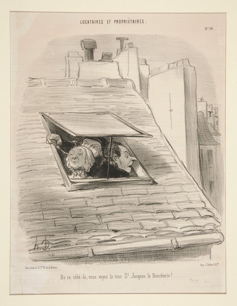 From this side, you see the St. Jacques la Boucherie tower! by Honoré Daumier