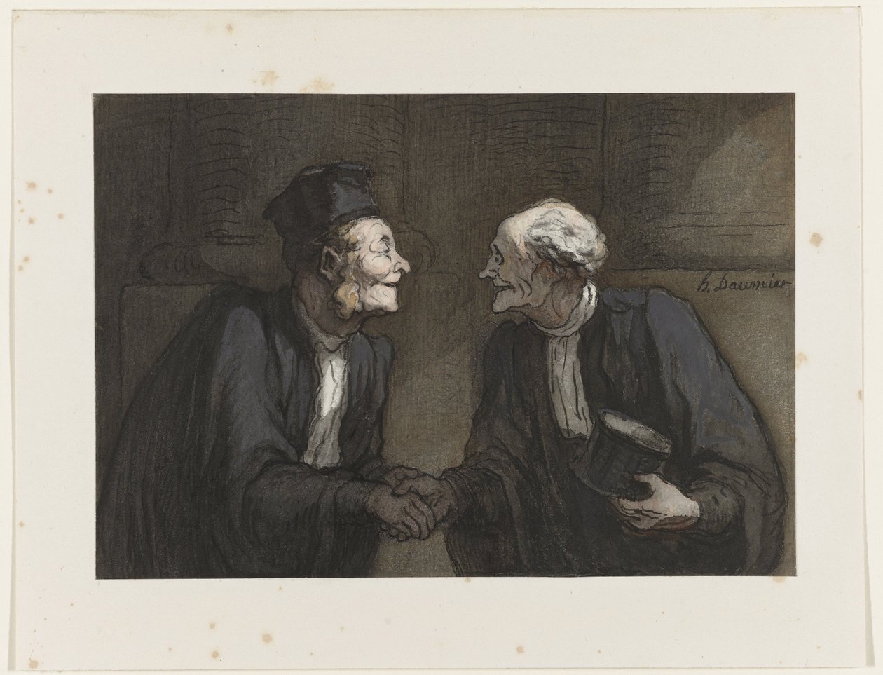 Two Lawyers: The Handshake by Honoré Daumier