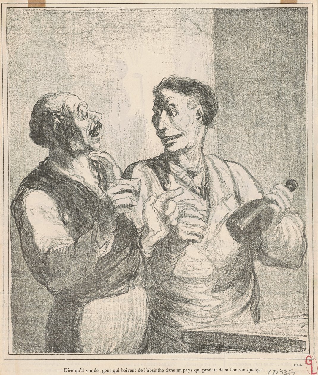 To Say That There Are People Who Drink Absinthe by Honoré Daumier