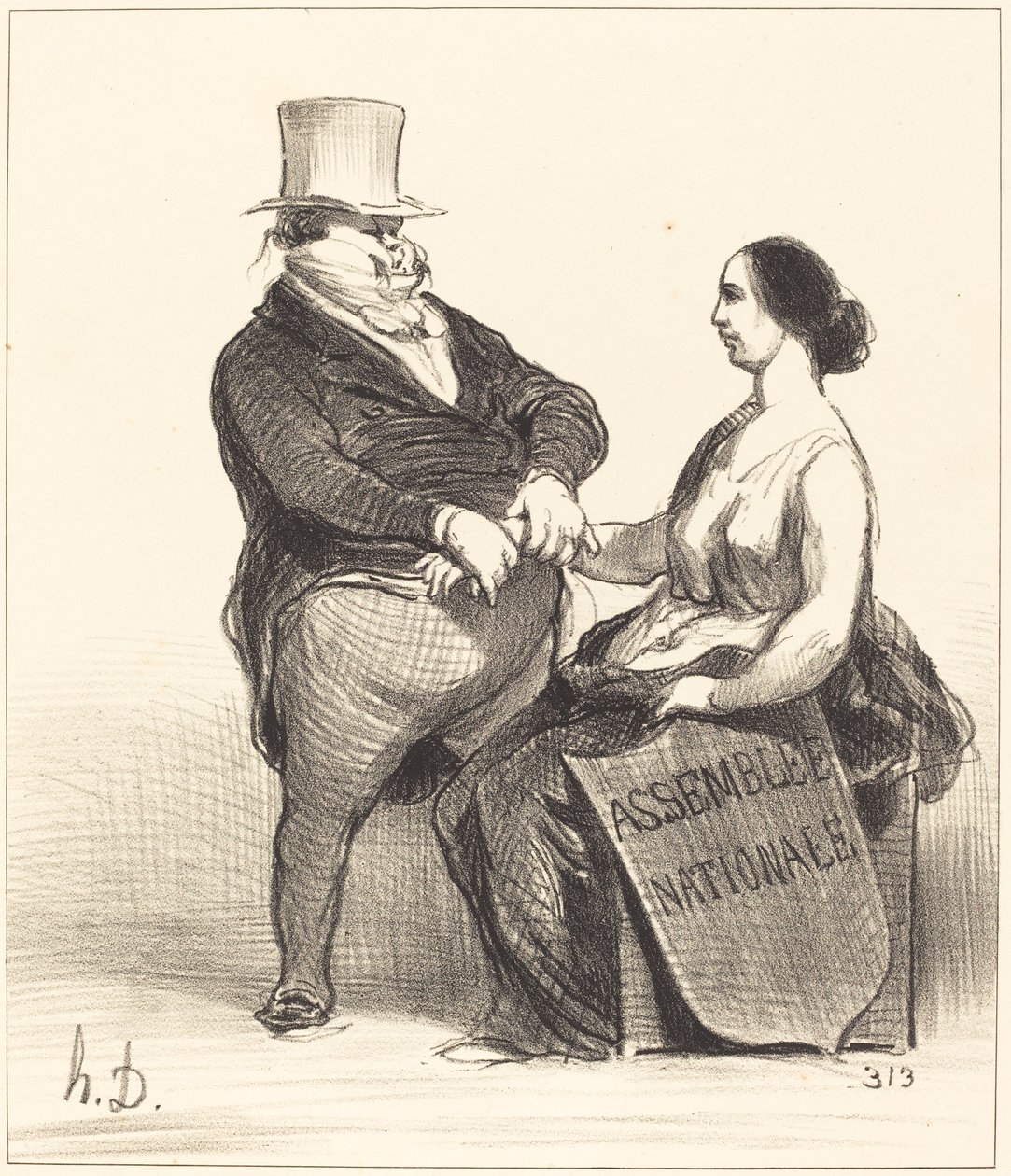 Doctor... I am not as sick... by Honoré Daumier