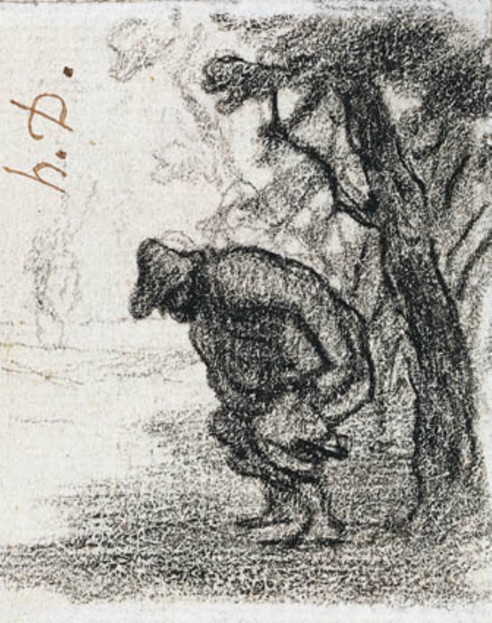 Don Quixote and Sancho Panza Behind a Tree by Honoré Daumier