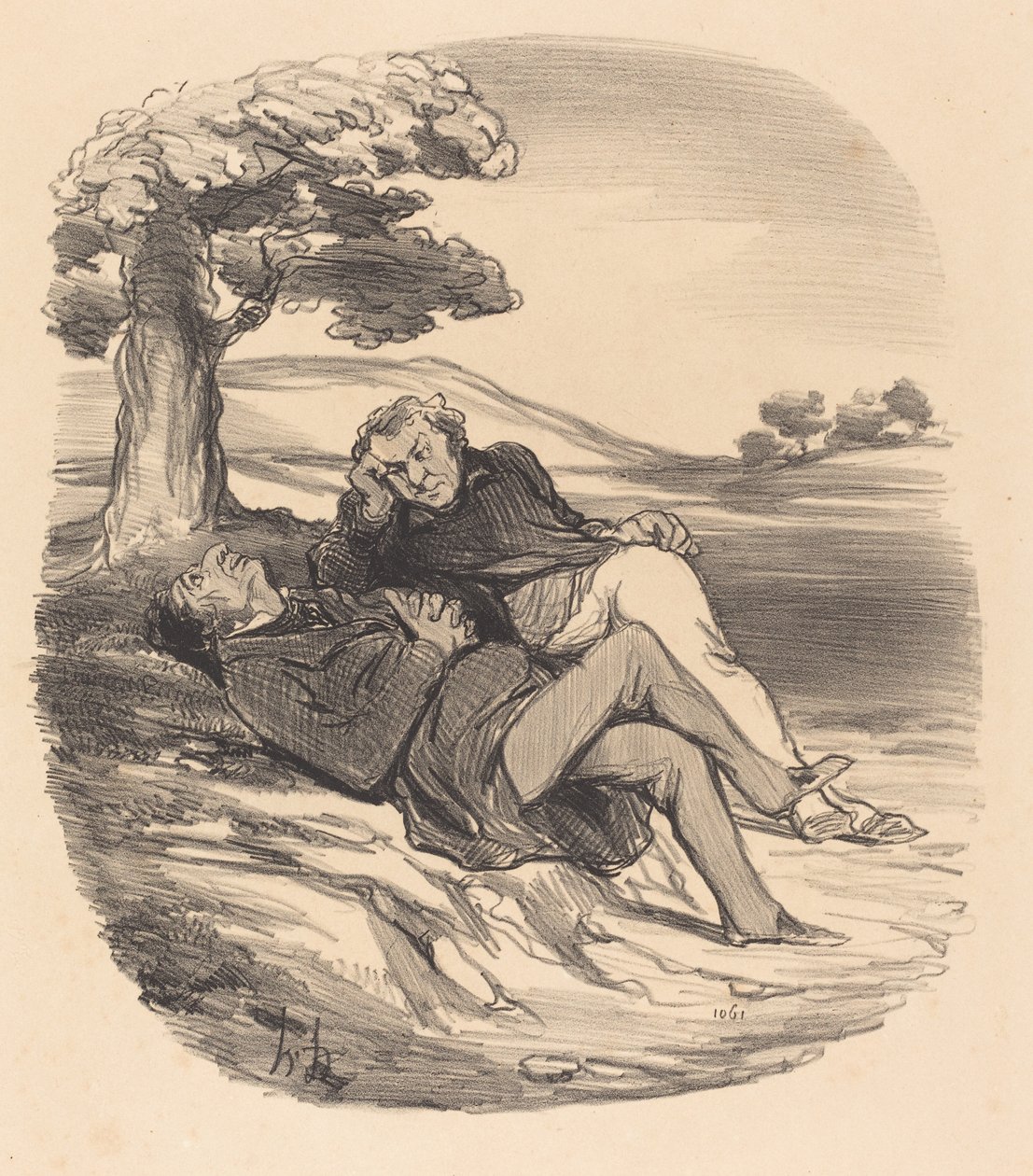 Sweet Leisure of a Retired Hardware Dealer by Honoré Daumier