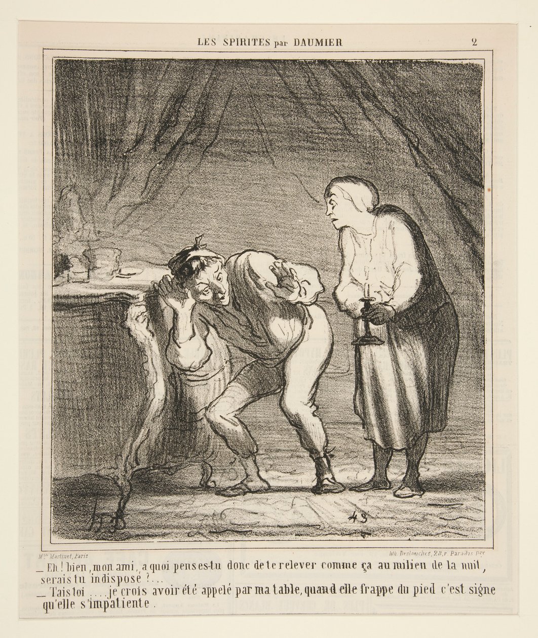 Well, My Friend, What Are You Thinking About to Get Up Like That by Honoré Daumier