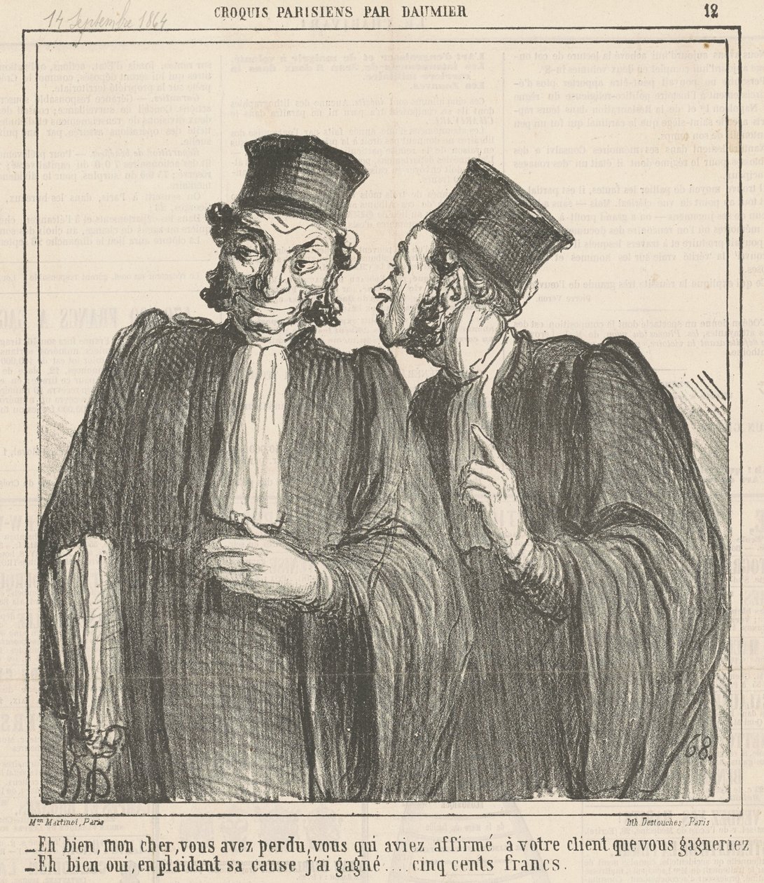 Well, My Dear, You Have Lost... by Honoré Daumier