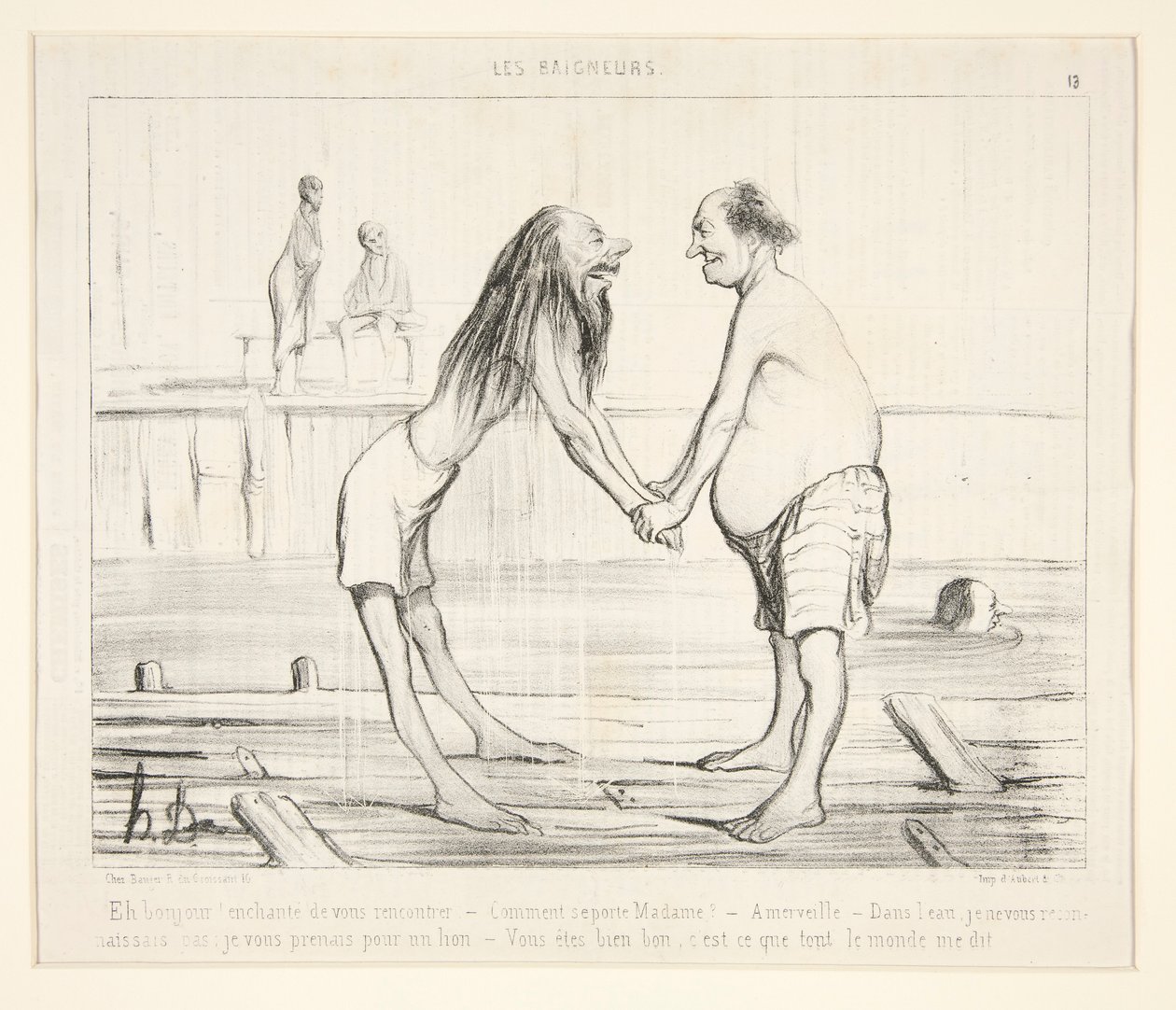 Eh Bonjour! Enchanted to Meet You by Honoré Daumier