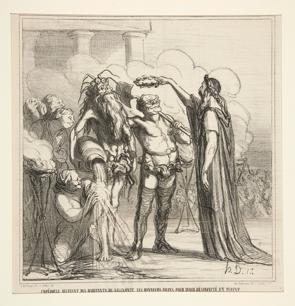 Empedocles Receiving by Honoré Daumier