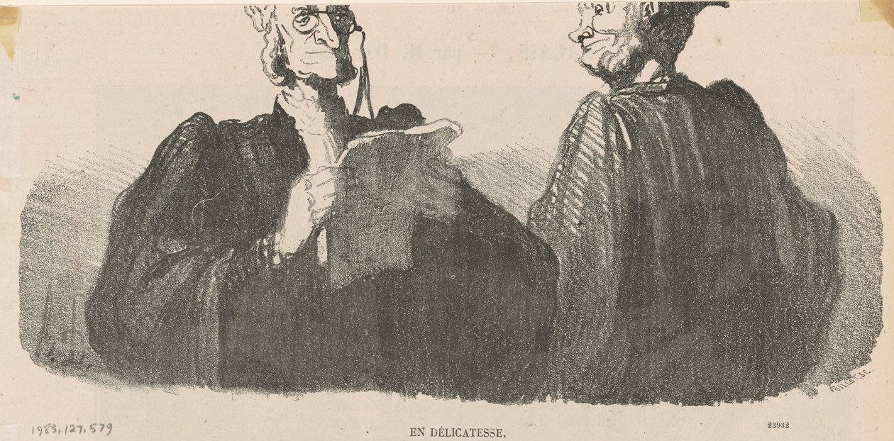 In Delicacy by Honoré Daumier