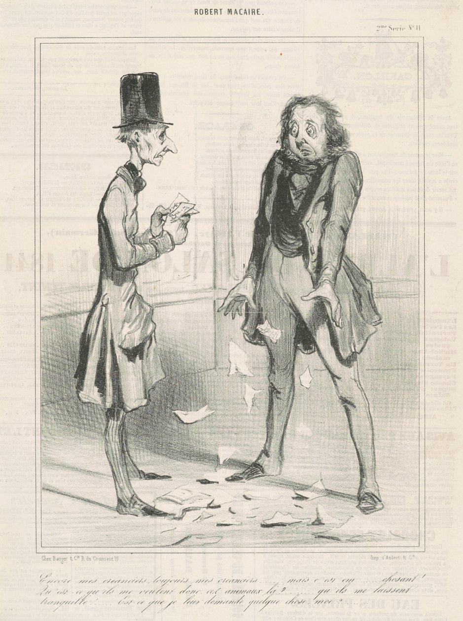 Again My Creditors, Always ... by Honoré Daumier