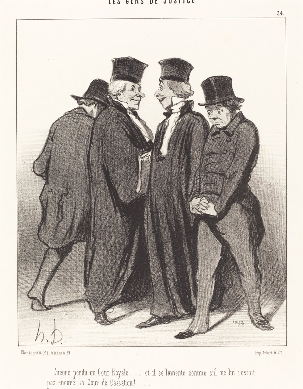 Still Lost in the Royal Court... and He Laments... by Honoré Daumier