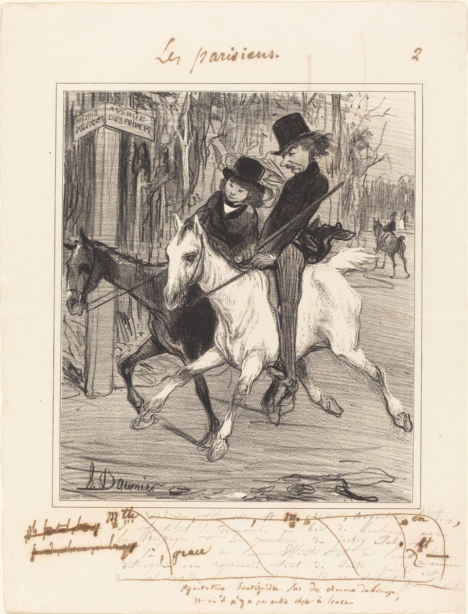 Équitation boutiquière by Honoré Daumier