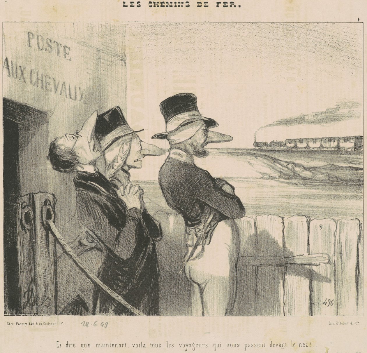 And ... Voila ... The Travelers Who Pass Before Our Nose! by Honoré Daumier