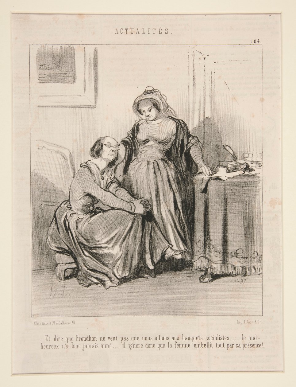 Et Dire que Proudhon ne Veut Pas que Nous Allions aux Banquets Socialistes by Honoré Daumier