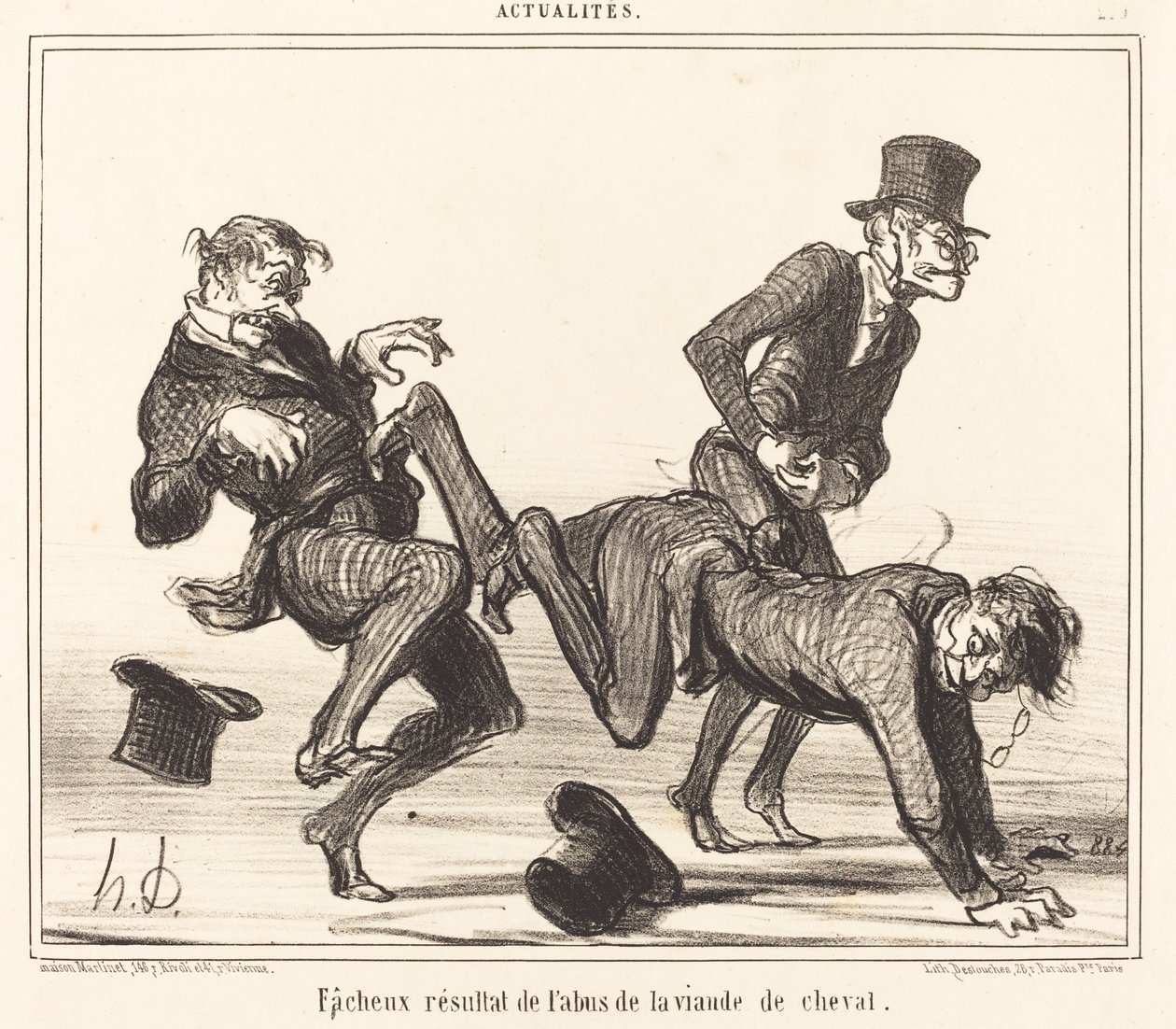 Unfortunate Result... of Horse Meat by Honoré Daumier