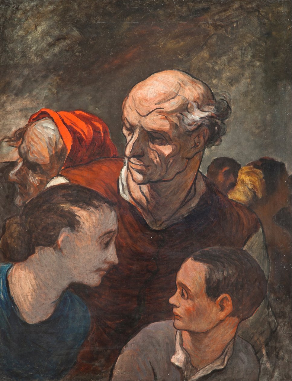 Family on the Barricades by Honoré Daumier
