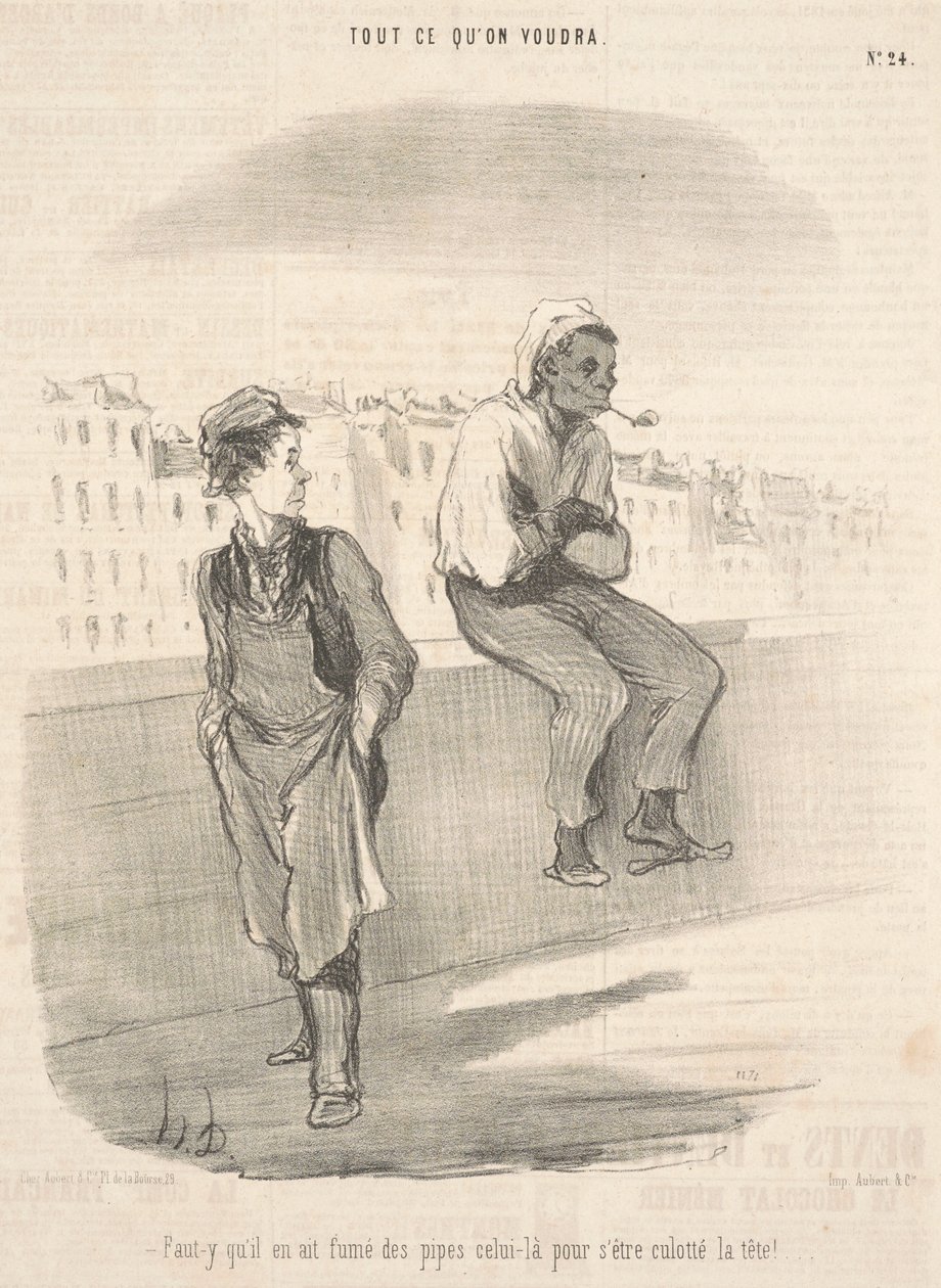 He Must Have Smoked a Lot of Pipes by Honoré Daumier