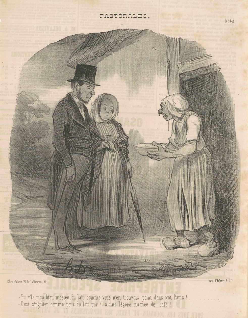 Humanitarian Woman of Letters Indulging in Man by Honoré Daumier